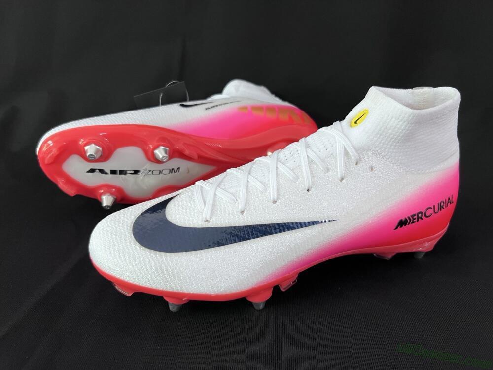 Nike Air Zoom Mercurial Superfly 10 Elite SG Soft Ground Soccer Cleats - White/Black/Red