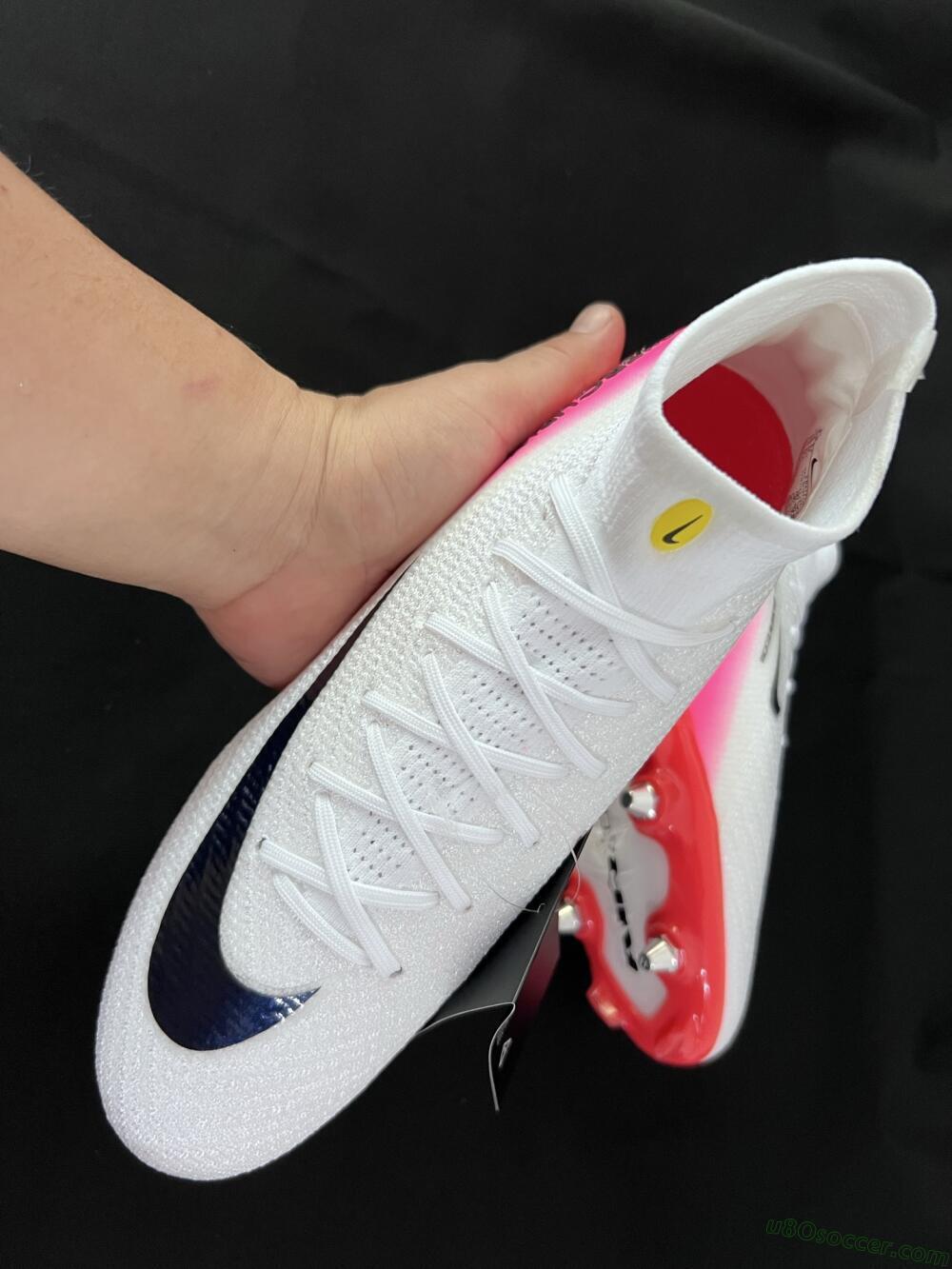 Nike Air Zoom Mercurial Superfly 10 Elite SG Soft Ground Soccer Cleats - White/Black/Red