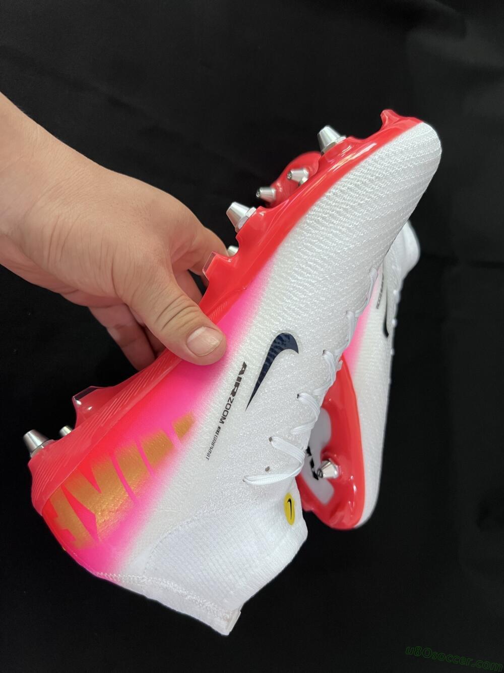 Nike Air Zoom Mercurial Superfly 10 Elite SG Soft Ground Soccer Cleats - White/Black/Red