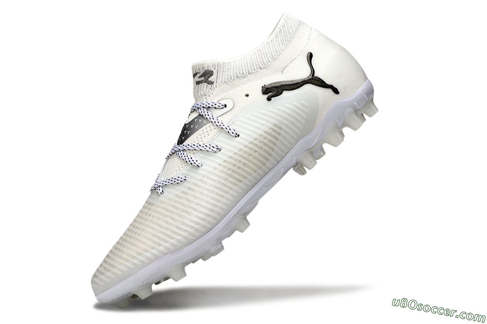 Puma Future 8 Ultimate AG Artificial Grass Soccer Cleats - Beige/Black/White 5