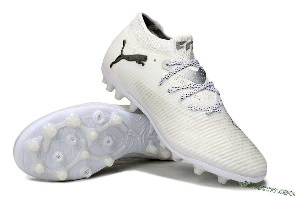 Puma Future 8 Ultimate AG Artificial Grass Soccer Cleats - Beige/Black/White 3