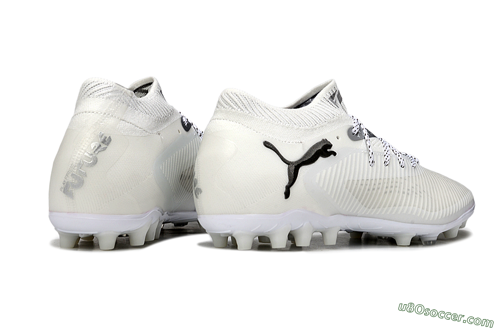 Puma Future 8 Ultimate AG Artificial Grass Soccer Cleats - Beige/Black/White 6