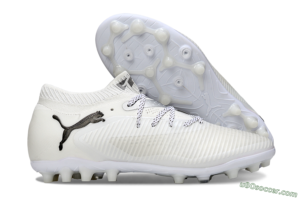 Puma Future 8 Ultimate AG Artificial Grass Soccer Cleats - Beige/Black/White 1