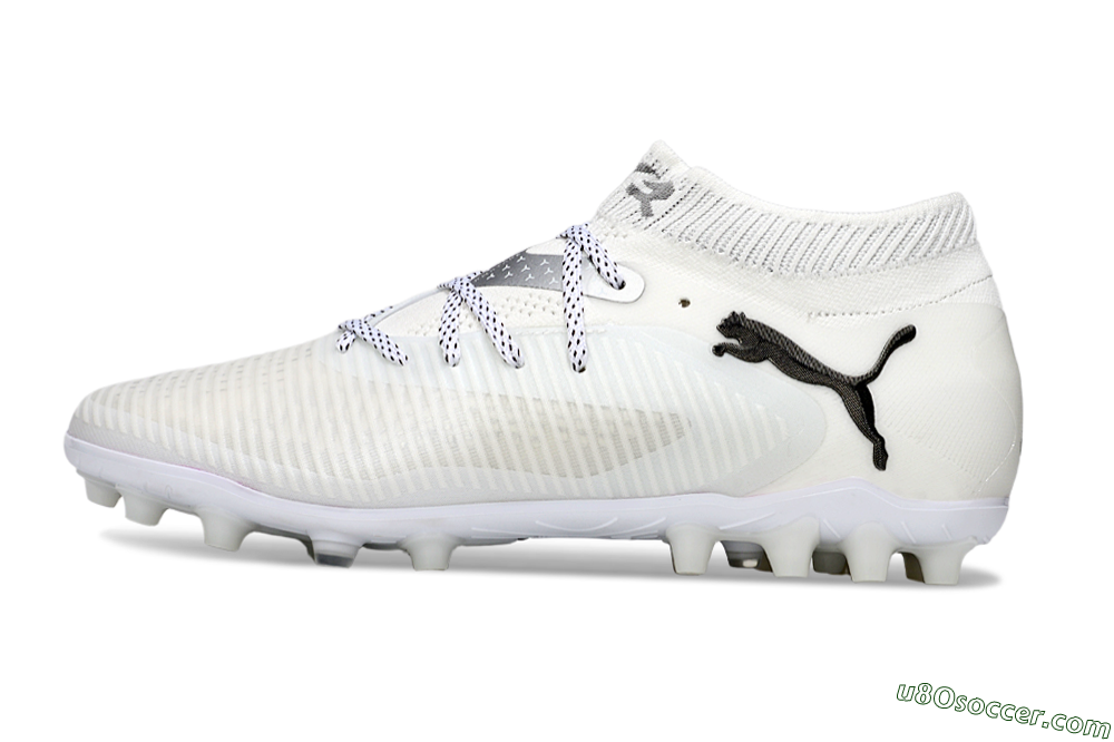 Puma Future 8 Ultimate AG Artificial Grass Soccer Cleats - Beige/Black/White 2
