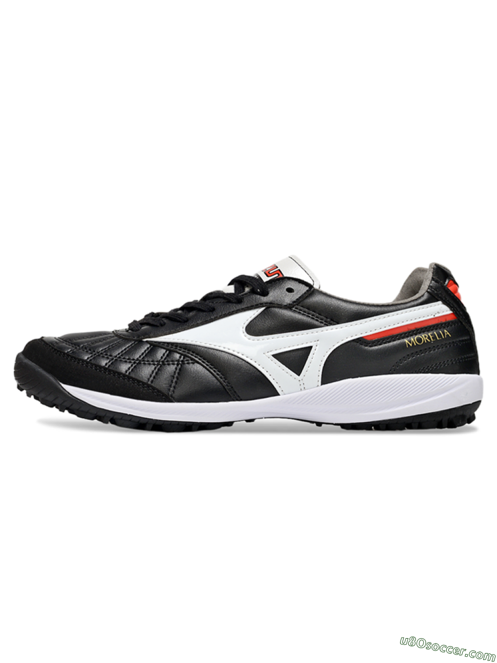 Mizuno Morelia Neo 4 TF Artificial Turf Soccer Shoes - Black/White/Red 2