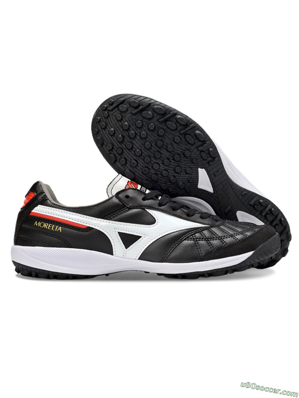 Mizuno Morelia Neo 4 TF Artificial Turf Soccer Shoes - Black/White/Red 1