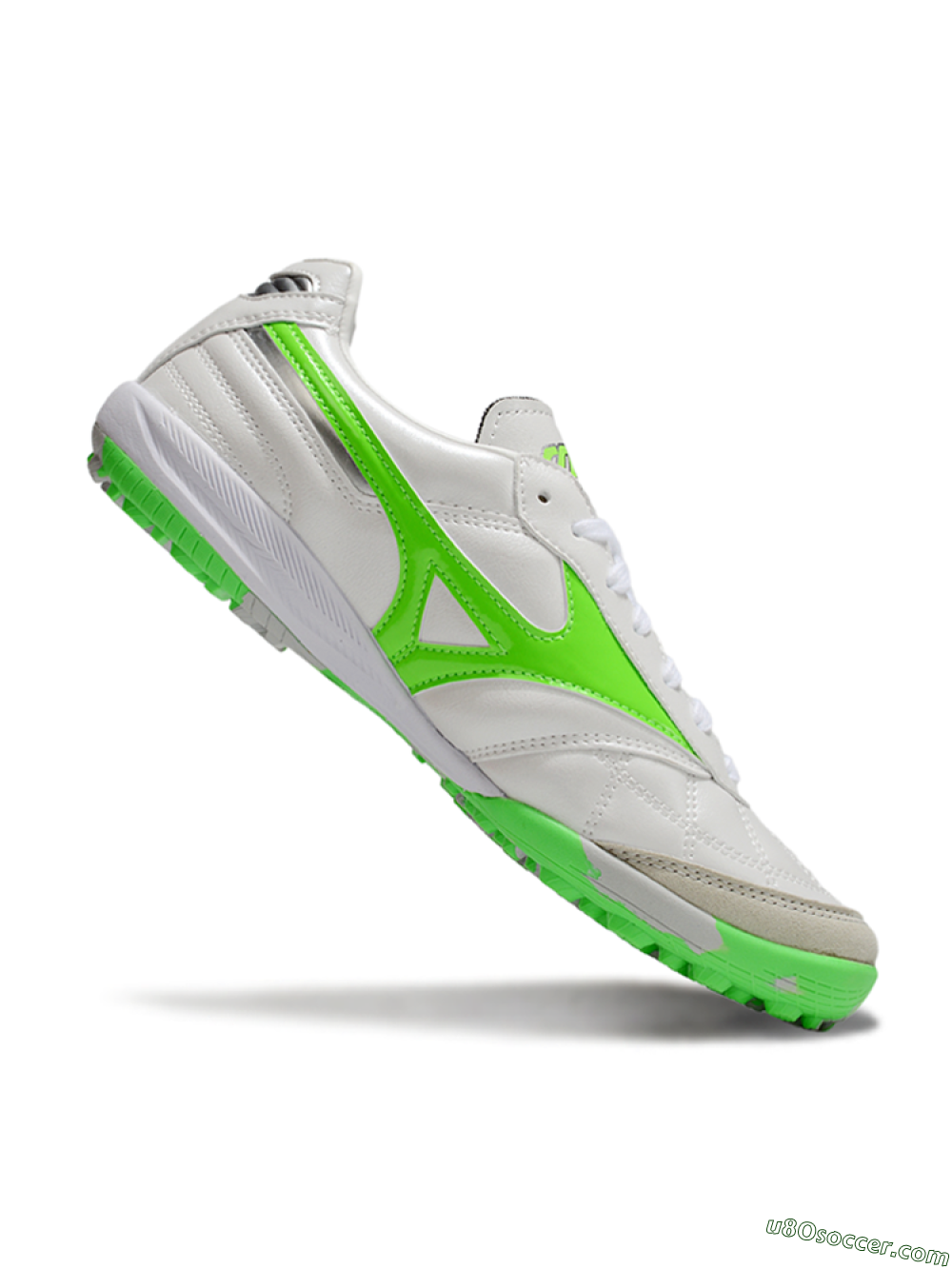 Mizuno Morelia Neo 4 TF Artificial Turf Soccer Shoes - White/Yellow/Grey 4