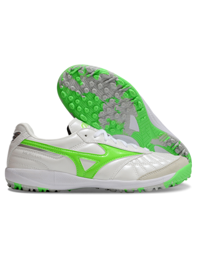 Mizuno Morelia Neo 4 TF Artificial Turf Soccer Shoes - White/Yellow/Grey