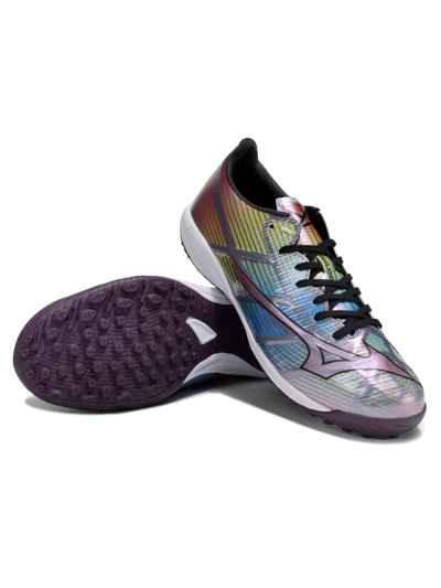 Mizuno Morelia Alpha Beta TF Artificial Turf Soccer Shoes - Red/Yellow/Blue