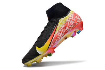 Nike Air Zoom Mercurial Superfly 10 Elite FG Firm Ground Soccer Cleats - Black/Red/Yellow