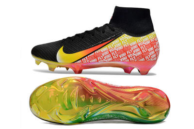 Nike Air Zoom Mercurial Superfly 10 Elite FG Firm Ground Soccer Cleats - Black/Red/Yellow