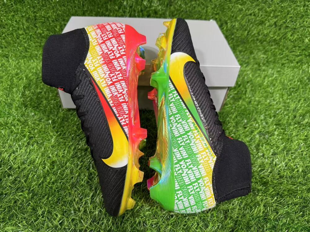 Nike Air Zoom Mercurial Superfly 10 Elite FG Firm Ground Soccer Cleats - Black/Red/Yellow