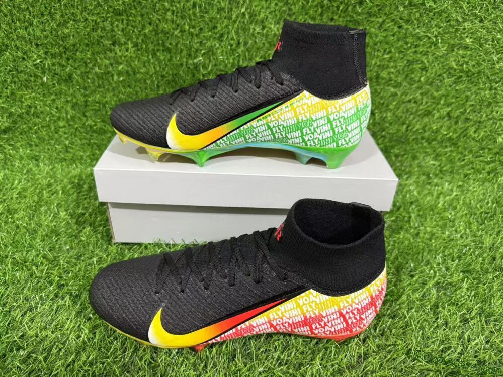 Nike Air Zoom Mercurial Superfly 10 Elite FG Firm Ground Soccer Cleats - Black/Red/Yellow