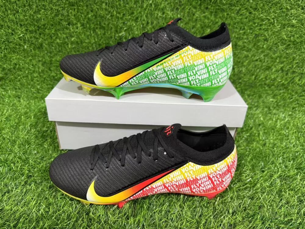 Nike Air Zoom Mercurial Vapor 16 Elite FG Firm Ground Soccer Cleats - Black/Red/Yellow