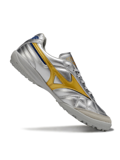 Mizuno Morelia Neo 4 TF Artificial Turf Soccer Shoes - Silver/Grey/Gold