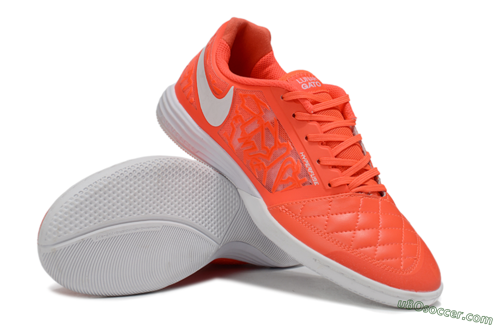 Nike Lunar Gato 2 IC Indoor & Futsal Soccer Shoes - Red/White 4