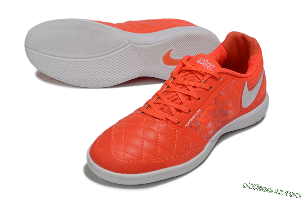 Nike Lunar Gato 2 IC Indoor & Futsal Soccer Shoes - Red/White 3