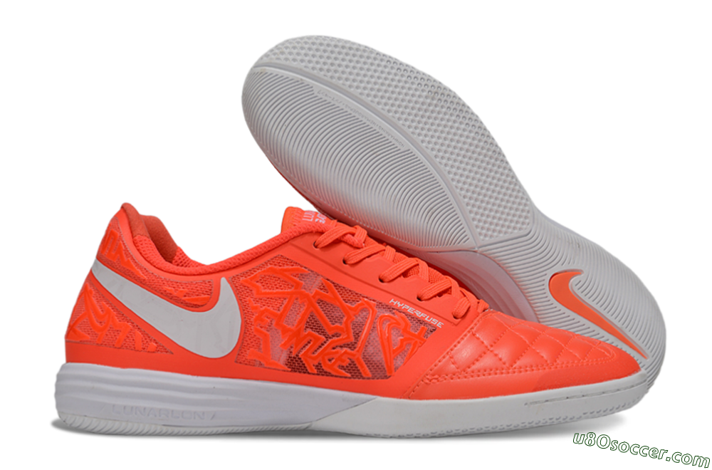 Nike Lunar Gato 2 IC Indoor & Futsal Soccer Shoes - Red/White 1