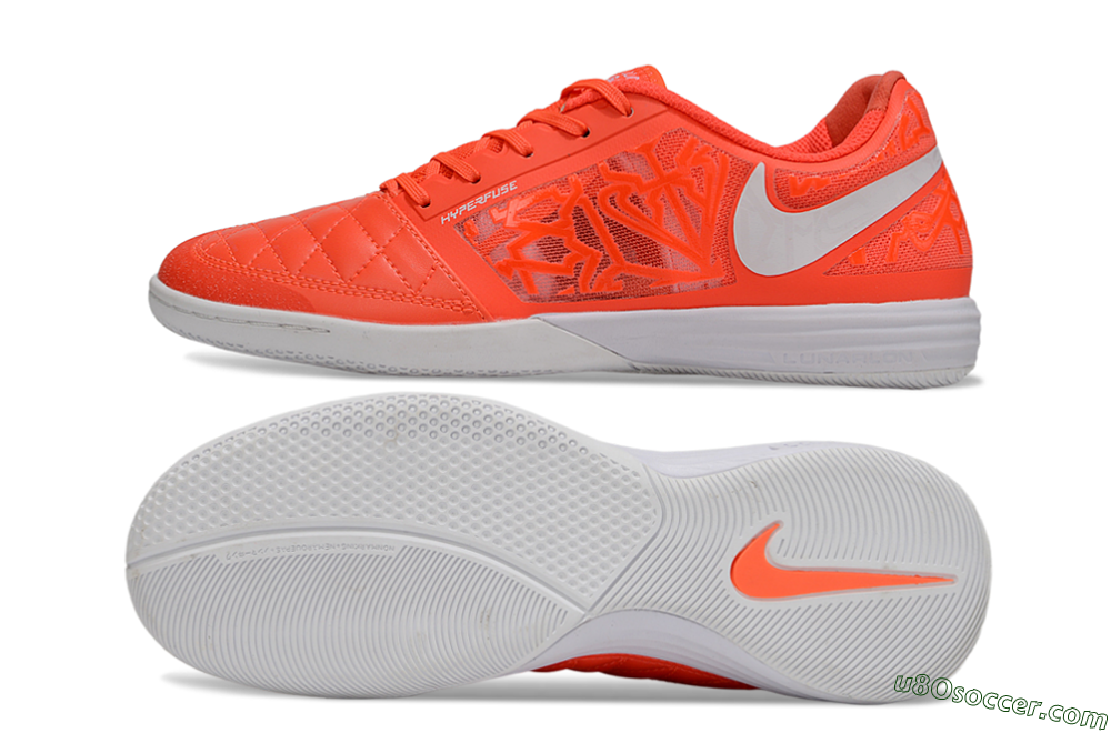 Nike Lunar Gato 2 IC Indoor & Futsal Soccer Shoes - Red/White 0