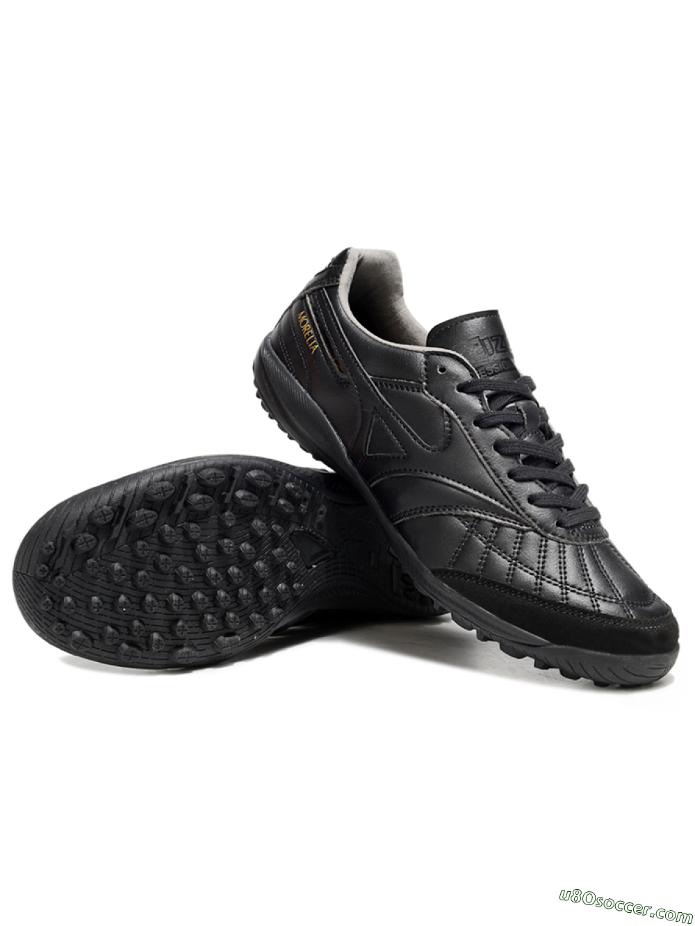 Mizuno Morelia Neo 4 TF Artificial Turf Soccer Shoes - Black/Gold 3