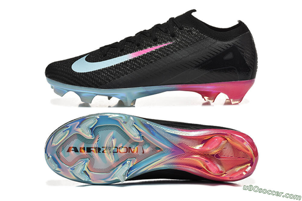 Nike Air Zoom Mercurial Vapor 16 Elite FG Firm Ground Soccer Cleats - Black/Jade/Pink 0