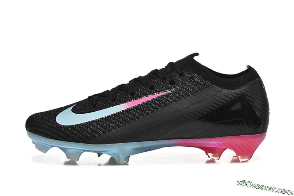 Nike Air Zoom Mercurial Vapor 16 Elite FG Firm Ground Soccer Cleats - Black/Jade/Pink 2