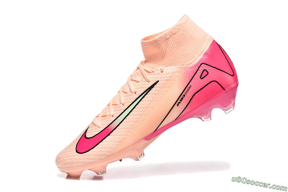 Nike Air Zoom Mercurial Superfly 10 Elite FG Firm Ground Soccer Cleats - Pink/Red/Yellow 8