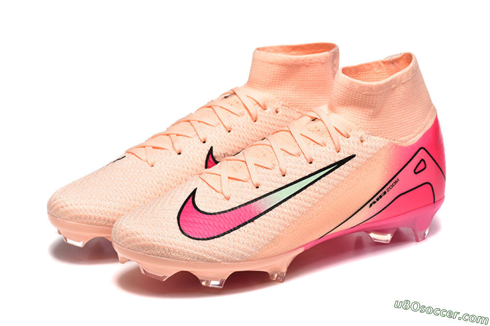 Nike Air Zoom Mercurial Superfly 10 Elite FG Firm Ground Soccer Cleats - Pink/Red/Yellow 5