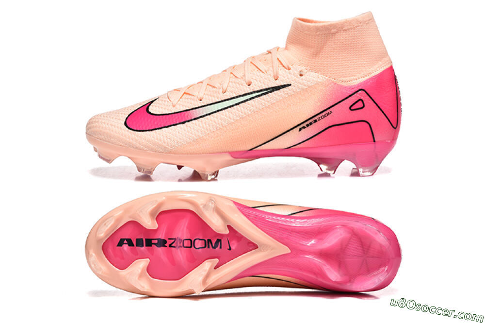 Nike Air Zoom Mercurial Superfly 10 Elite FG Firm Ground Soccer Cleats - Pink/Red/Yellow 0