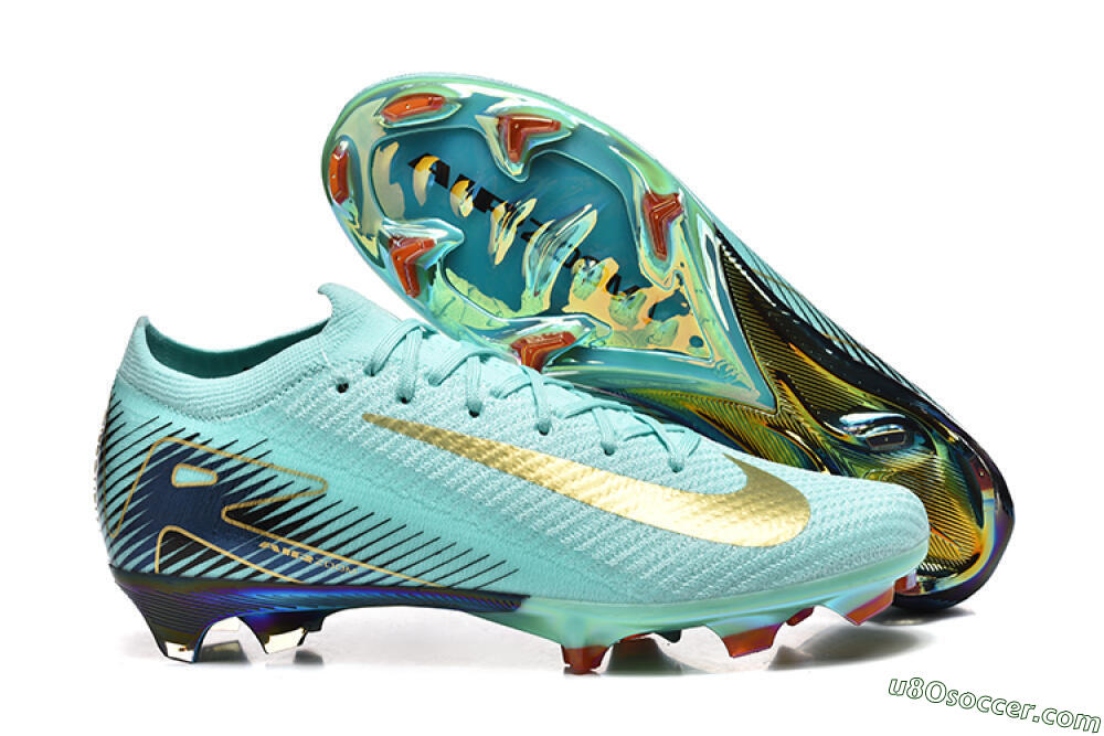 Nike Air Zoom Mercurial Vapor 16 Elite FG Firm Ground Soccer Cleats - Jade/Gold/Black 1