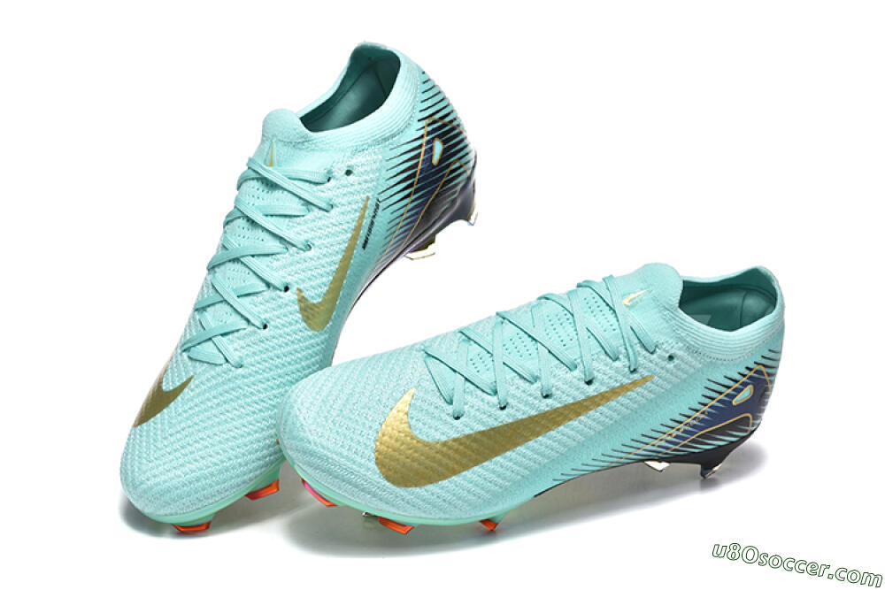 Nike Air Zoom Mercurial Vapor 16 Elite FG Firm Ground Soccer Cleats - Jade/Gold/Black 6
