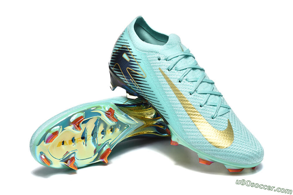 Nike Air Zoom Mercurial Vapor 16 Elite FG Firm Ground Soccer Cleats - Jade/Gold/Black 4