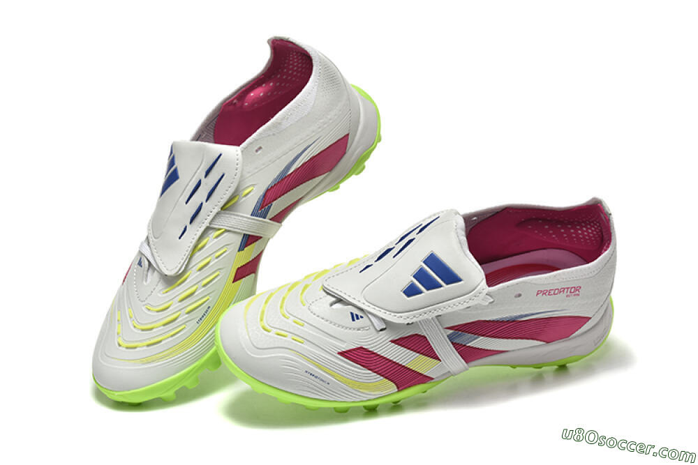 Adidas Predator 25 Elite Foldover Tongue TF Artificial Turf Soccer Shoes - Grey/Red/Yellow 6