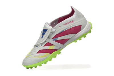 Adidas Predator 25 Elite Foldover Tongue TF Artificial Turf Soccer Shoes - Grey/Red/Yellow