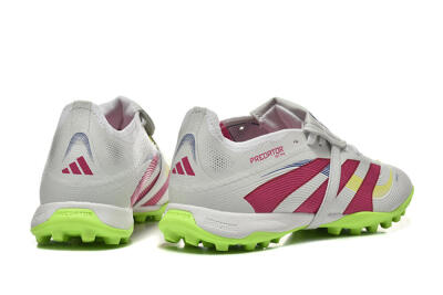 Adidas Predator 25 Elite Foldover Tongue TF Artificial Turf Soccer Shoes - Grey/Red/Yellow