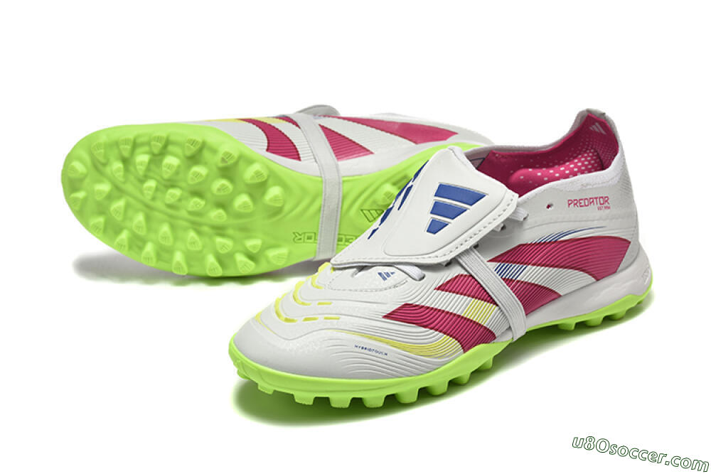 Adidas Predator 25 Elite Foldover Tongue TF Artificial Turf Soccer Shoes - Grey/Red/Yellow 3