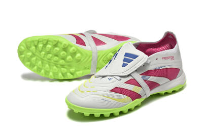 Adidas Predator 25 Elite Foldover Tongue TF Artificial Turf Soccer Shoes - Grey/Red/Yellow