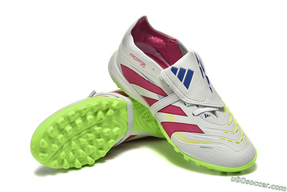 Adidas Predator 25 Elite Foldover Tongue TF Artificial Turf Soccer Shoes - Grey/Red/Yellow 4