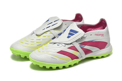 Adidas Predator 25 Elite Foldover Tongue TF Artificial Turf Soccer Shoes - Grey/Red/Yellow