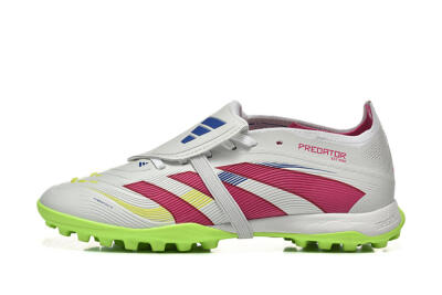 Adidas Predator 25 Elite Foldover Tongue TF Artificial Turf Soccer Shoes - Grey/Red/Yellow