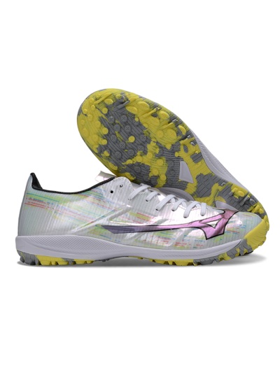 Mizuno Morelia Alpha Beta TF Artificial Turf Soccer Shoes - Yellow/Red/Blue