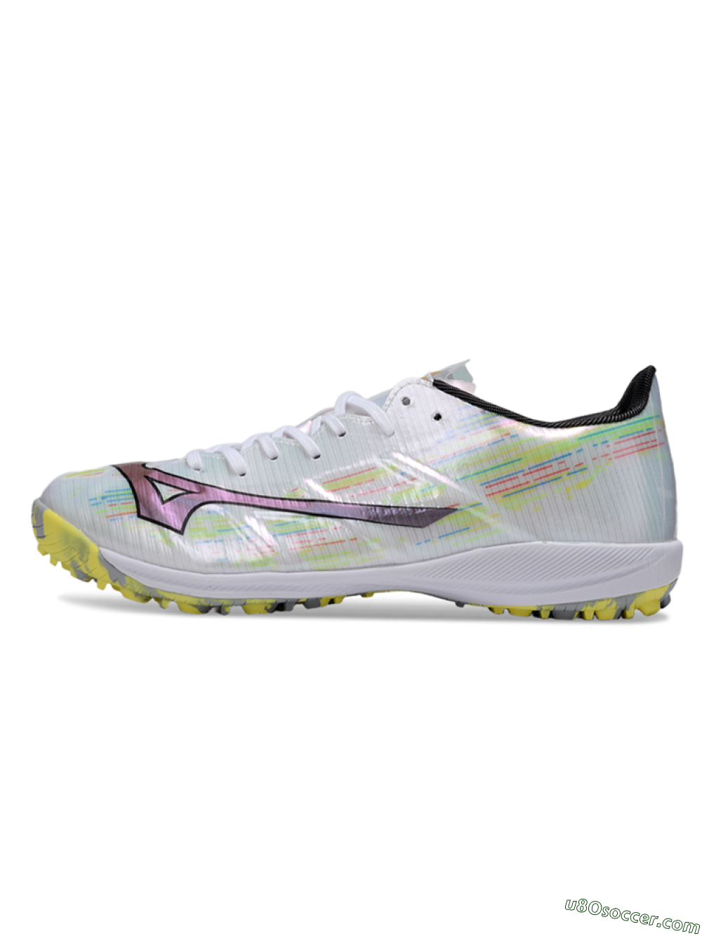 Mizuno Morelia Alpha Beta TF Artificial Turf Soccer Shoes - Yellow/Red/Blue 2