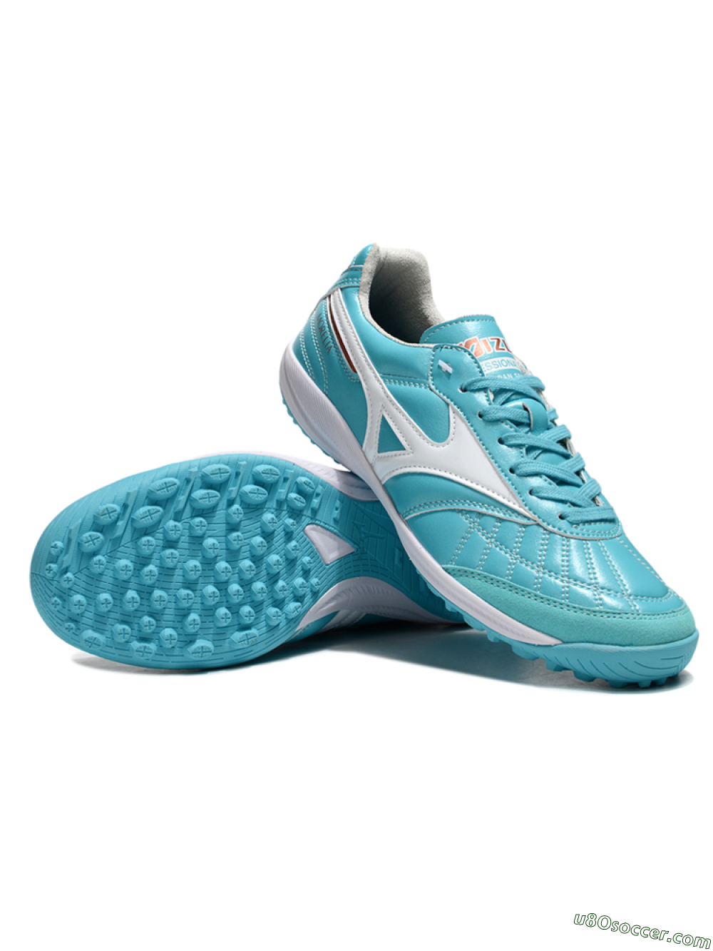 Mizuno Morelia Neo 4 TF Artificial Turf Soccer Shoes - Jade/White/Red 3