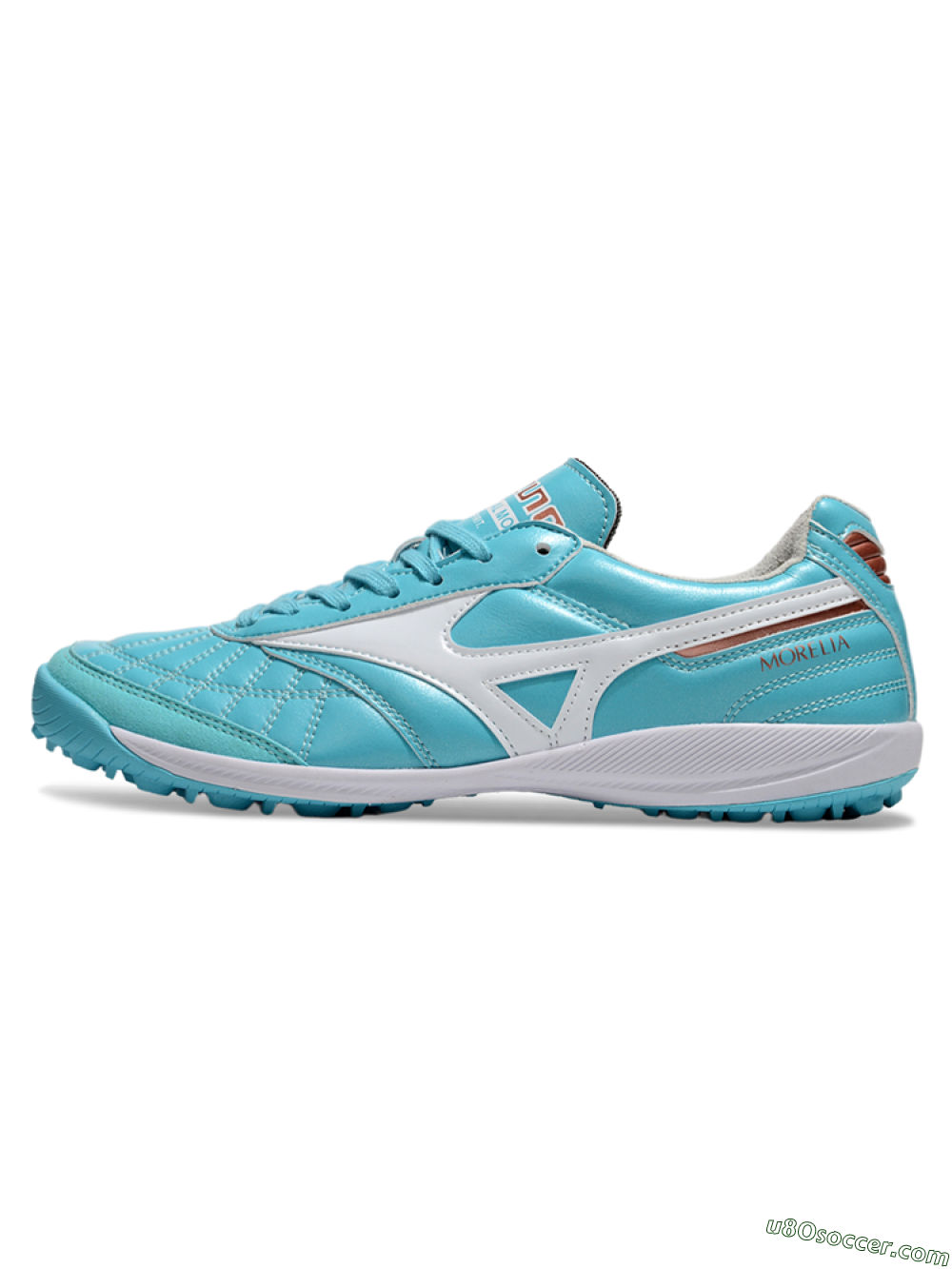 Mizuno Morelia Neo 4 TF Artificial Turf Soccer Shoes - Jade/White/Red 2
