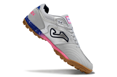 Joma Top Flex TF Artificial Turf Soccer Shoes - Silver/Pink/Blue