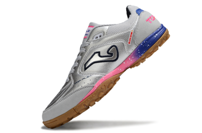 Joma Top Flex TF Artificial Turf Soccer Shoes - Silver/Pink/Blue