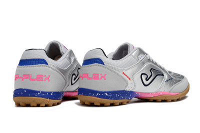 Joma Top Flex TF Artificial Turf Soccer Shoes - Silver/Pink/Blue