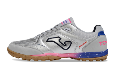 Joma Top Flex TF Artificial Turf Soccer Shoes - Silver/Pink/Blue