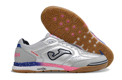 Joma Top Flex IC Indoor & Futsal Soccer Shoes - Silver/Pink/Blue