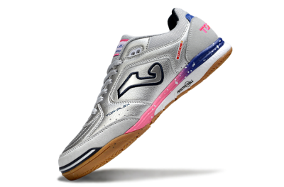 Joma Top Flex IC Indoor & Futsal Soccer Shoes - Silver/Pink/Blue
